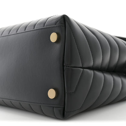 Saint Laurent Calfskin Y Quilted Monogram Large Loulou Chain Satchel Black 10 of 10