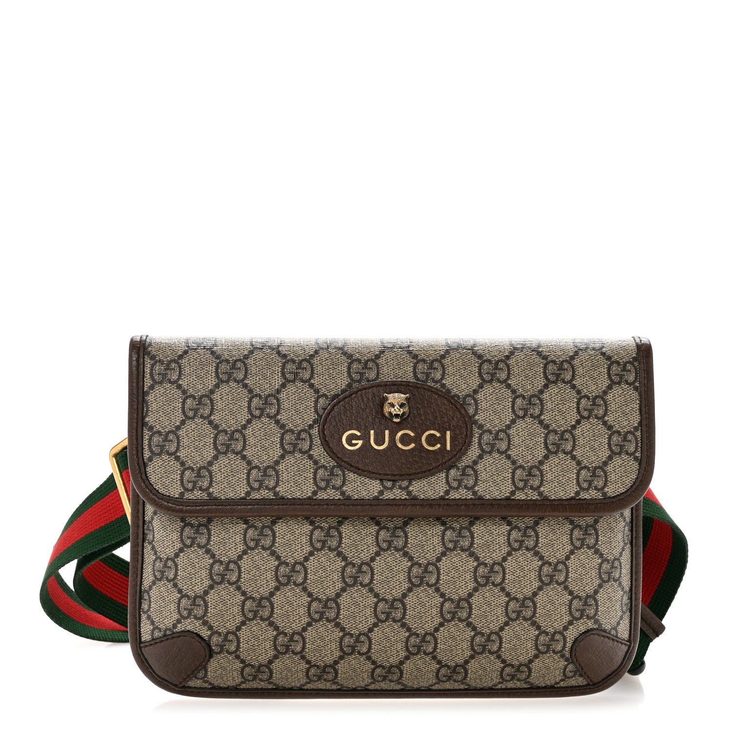 Gucci GG Supreme Monogram Neo Vintage Web Belt Bag Brown 1 of 11