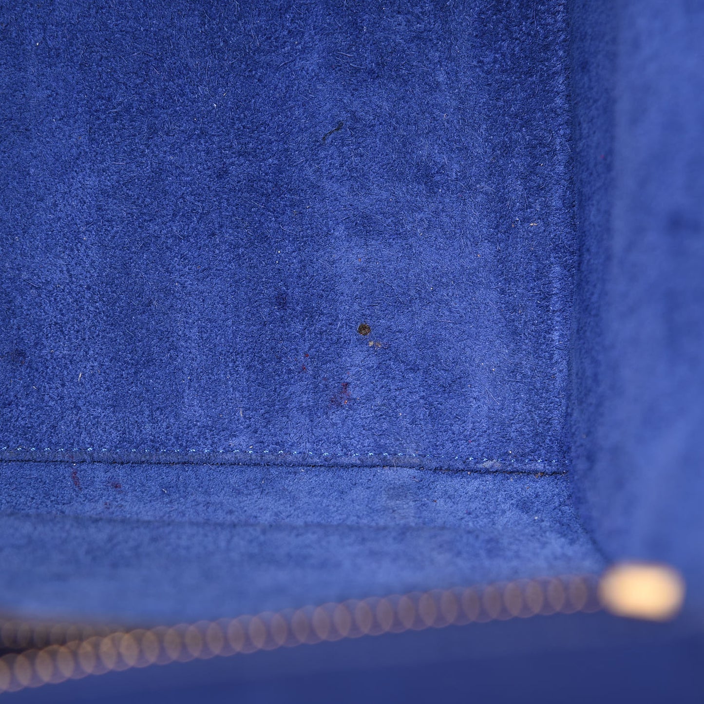 Drummed Calfskin Mini Luggage Indigo