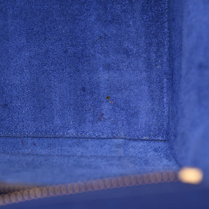 Celine Drummed Calfskin Mini Luggage Indigo 21 of 21