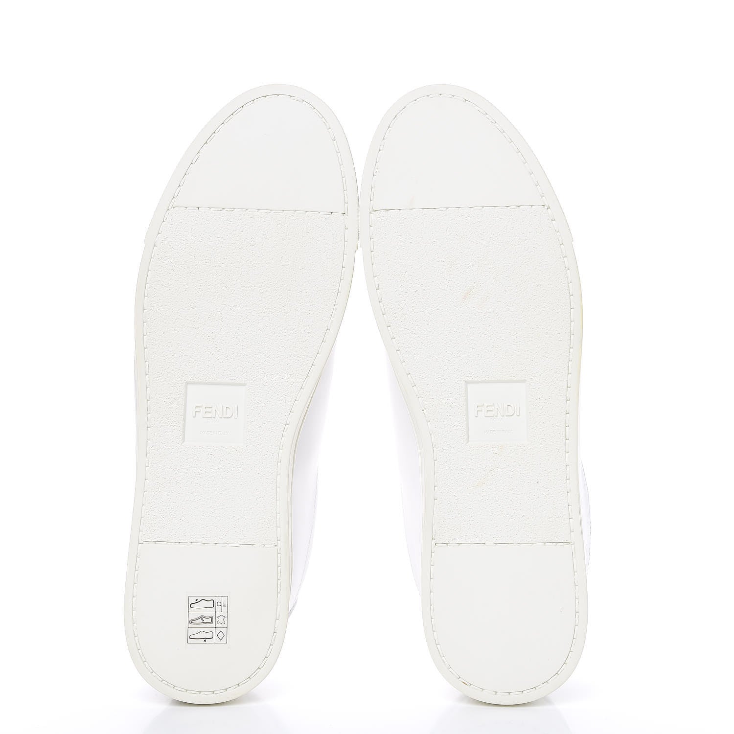 Fendi Vitello FF Rockoclick Slip On Sneakers 41 White 5 of 11