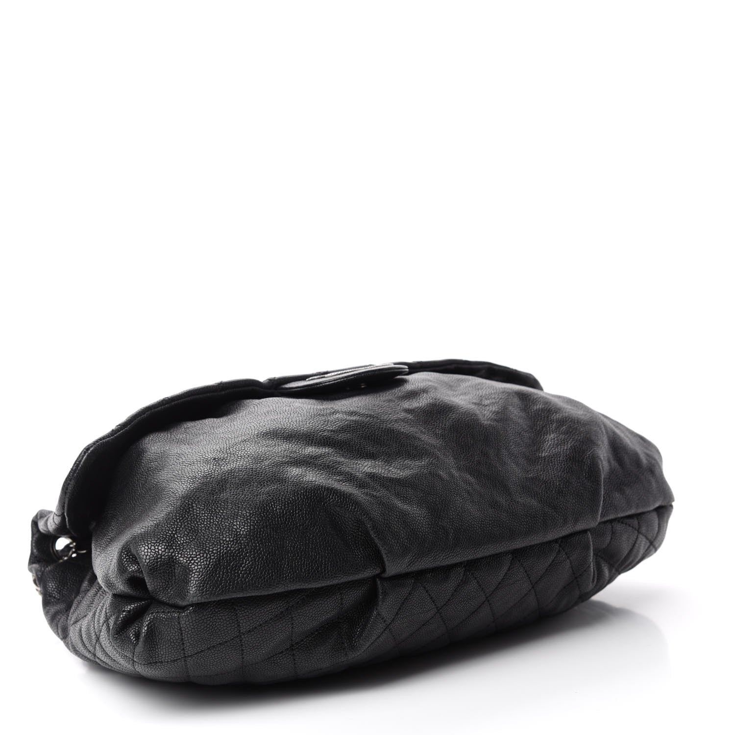 Chanel Crumpled Caviar Quilted Maxi Elastic Flap Black 4 of 10