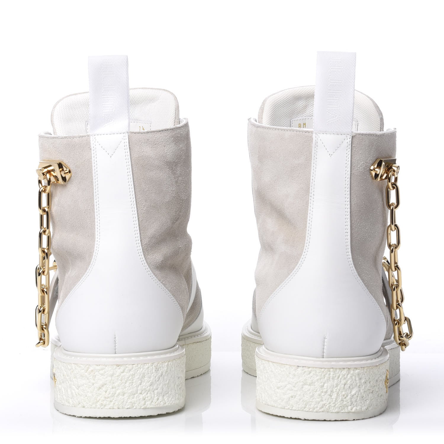 Louis Vuitton Calfskin Suede Mens Creeper Ankle Boots 7.5 White 6 of 9