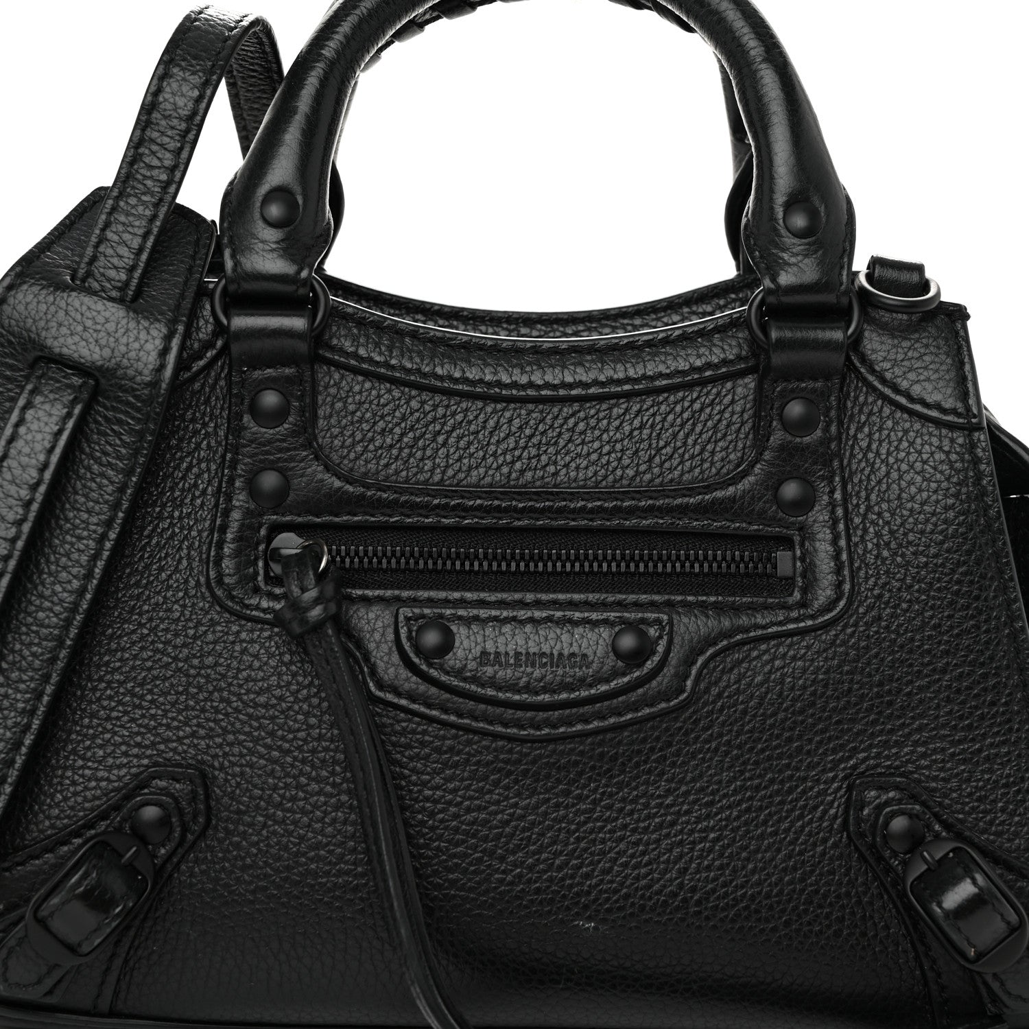 Balenciaga Grained Calfskin Neo Classic Black Hardware Mini City Black 8 of 10