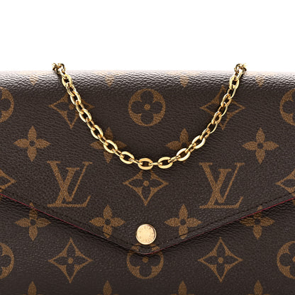 Louis Vuitton Monogram Pochette Felicie Chain Wallet Fuchsia 8 of 11
