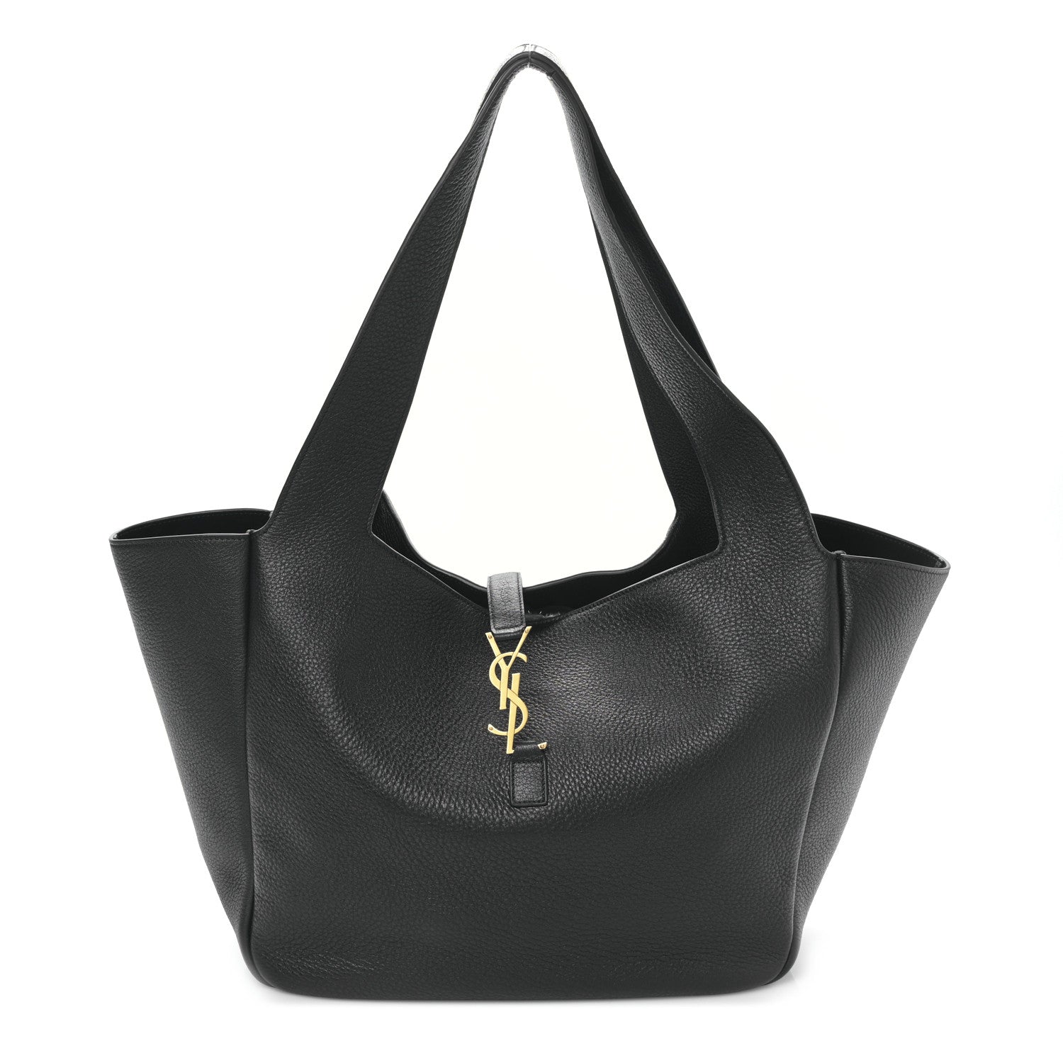 Saint Laurent Grained Deerskin Bea Tote Black 1 of 8