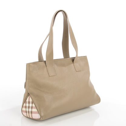 Burberry Calfskin Horn Toggle Tote Beige 3 of 7