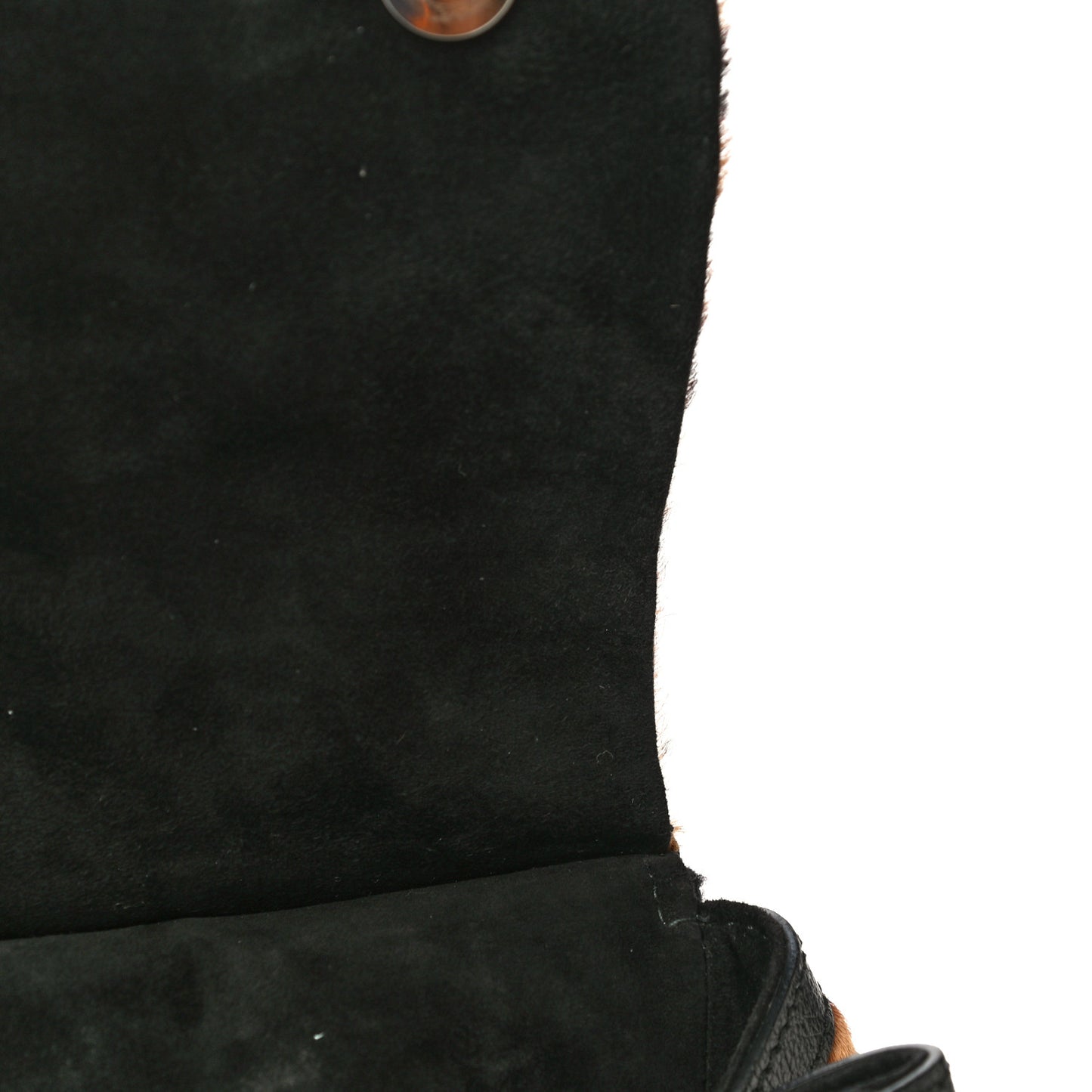 Calf Hair Leopard Print Knit Miss Sicily Satchel Black Naturale
