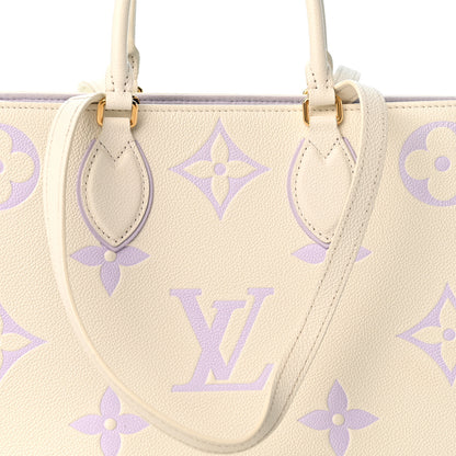 Louis Vuitton Empreinte Monogram Giant Onthego MM Latte Bubble Tea 7 of 12