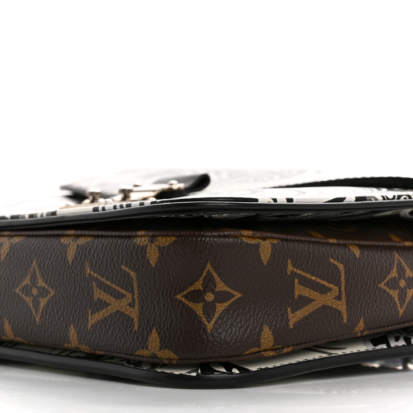 Epi Monogram Floral Pochette Metis Black White