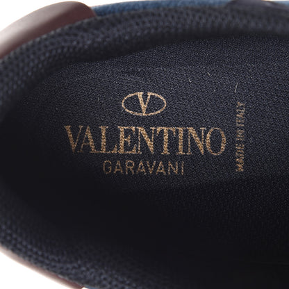 Valentino Garavani Denim Suede Camouflage Womens Rockrunner Sneakers 38 Marine 7 of 9