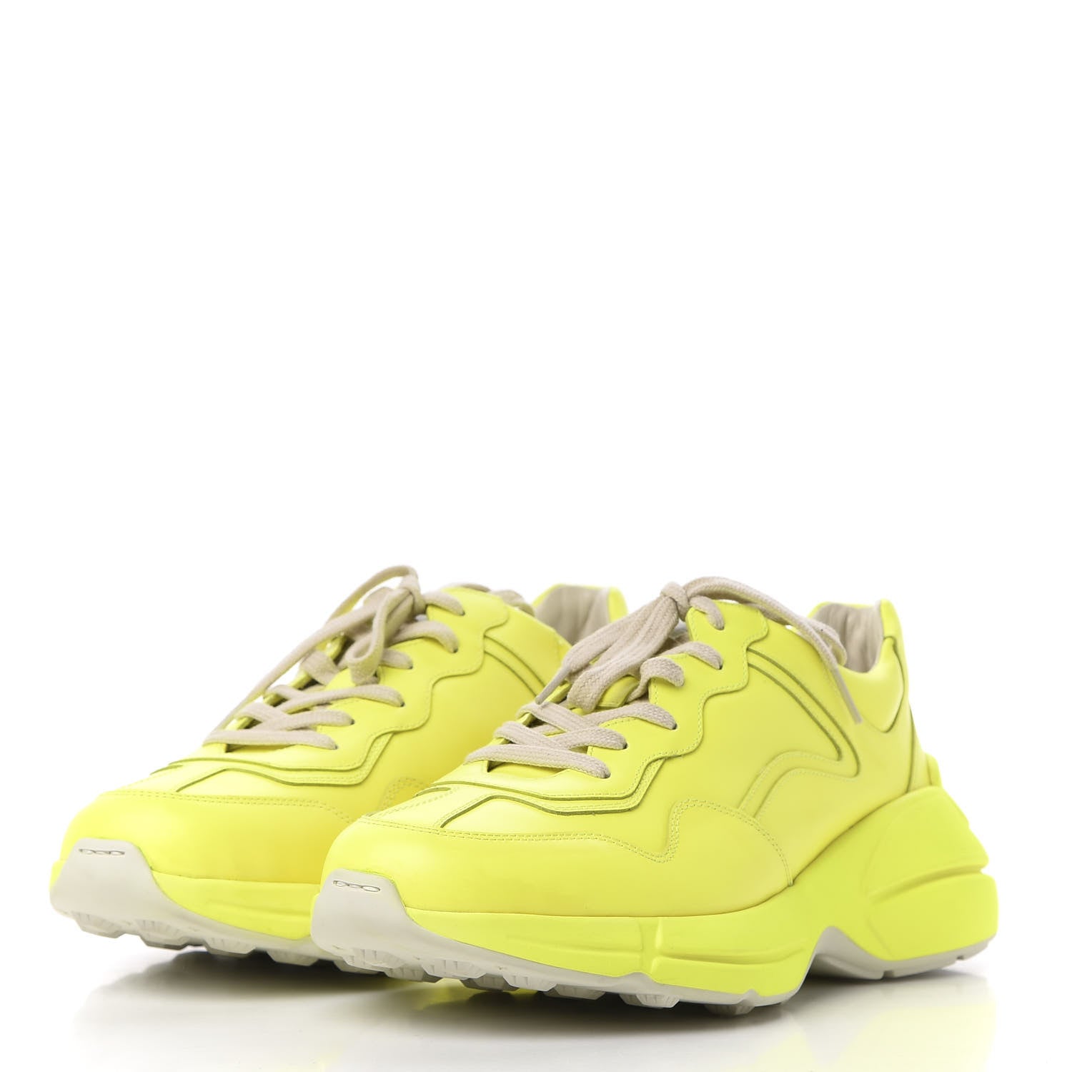 Gucci Calfskin Mens Rhyton Sneakers 8 Yellow Fluo 3 of 11