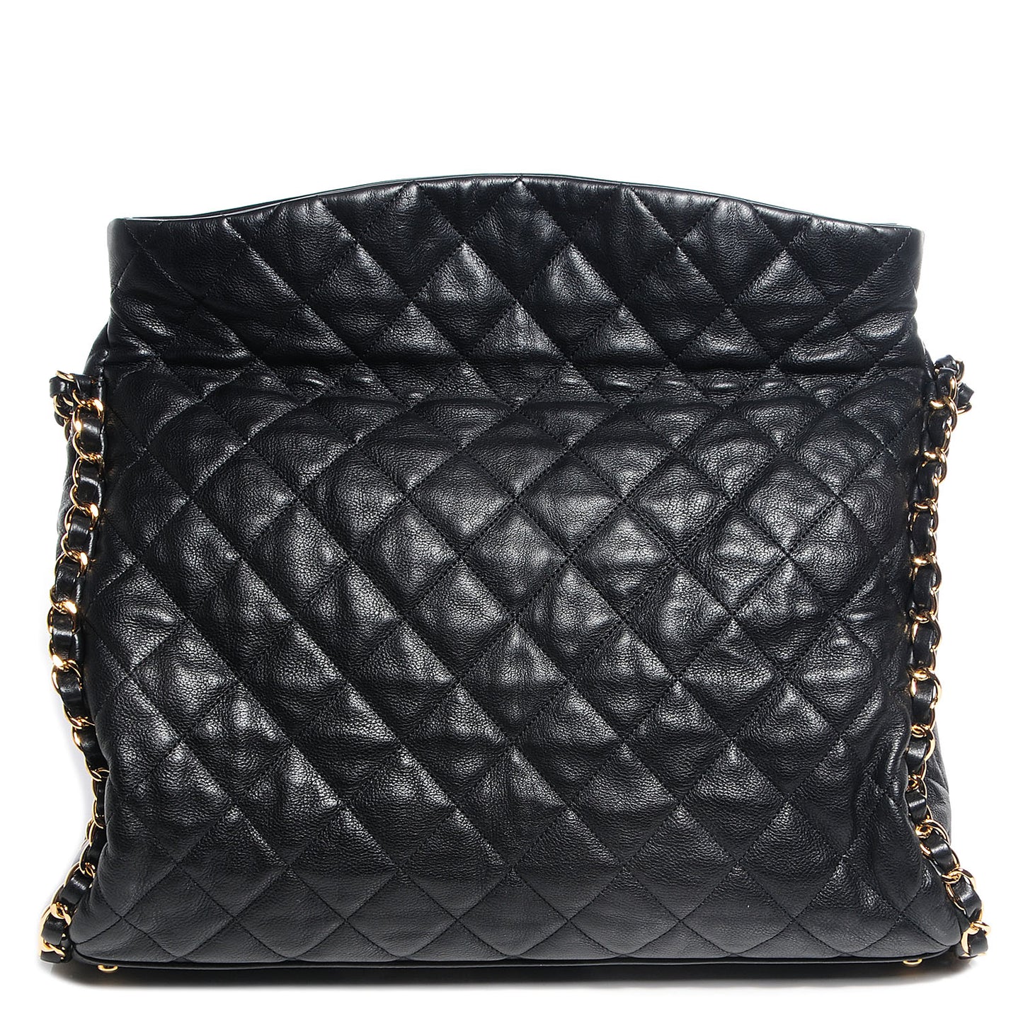 Calfskin Large Chain Me Hobo Black