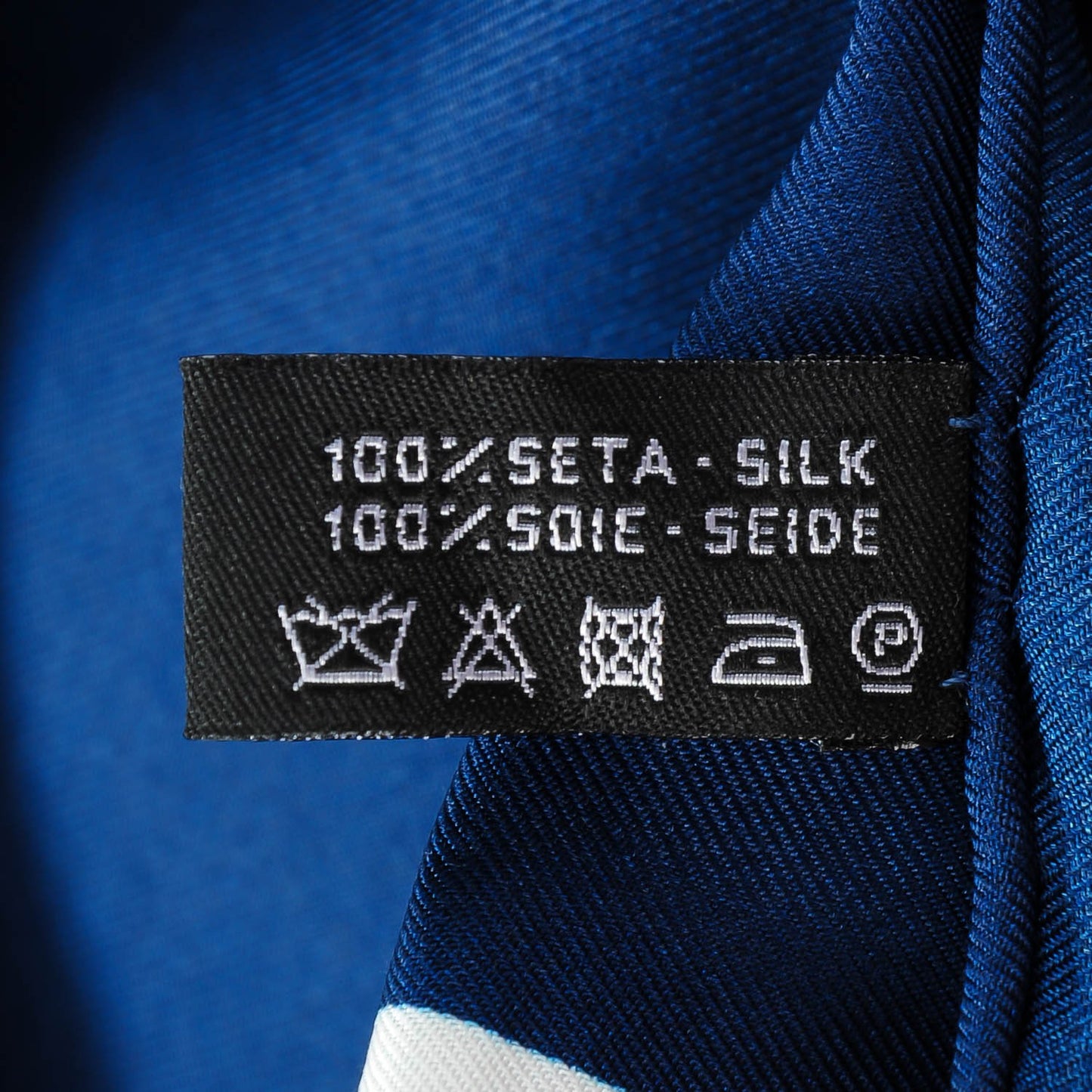 Silk X-Ray Scarf Navy White