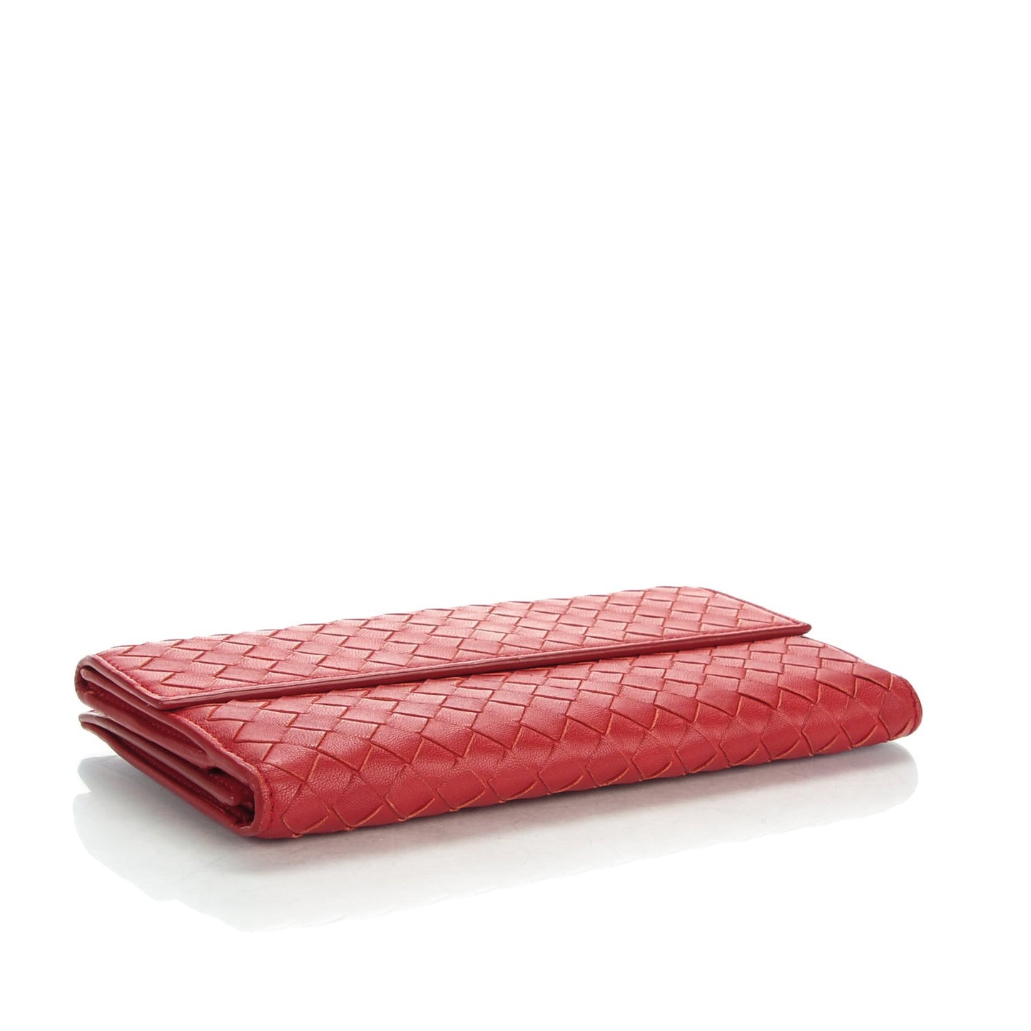 Nappa Intrecciato Continental Wallet Blood