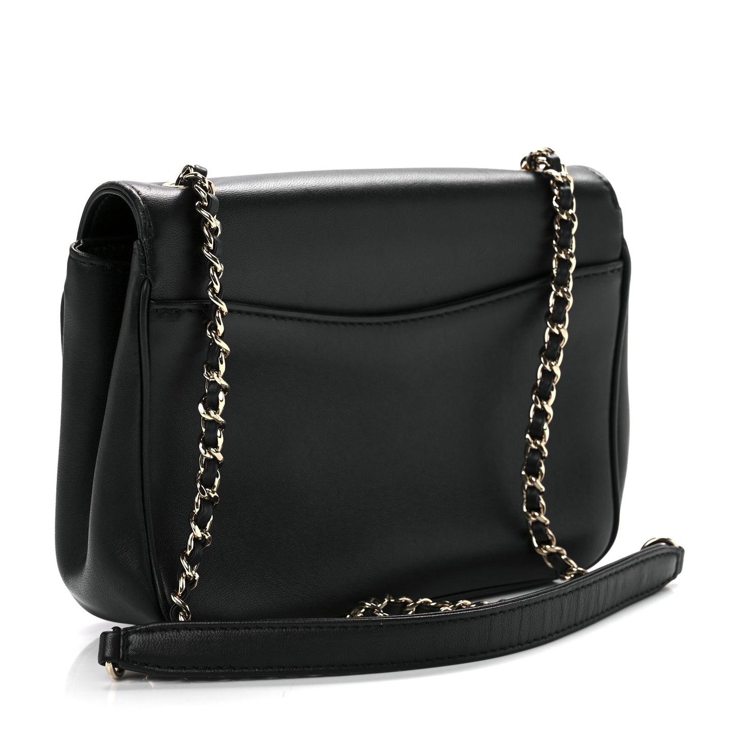 Lambskin CC Mania Flap Bag Black