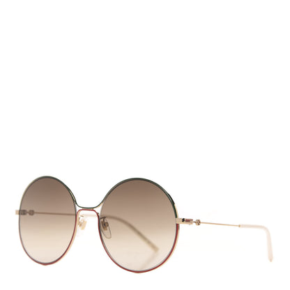 Gucci Round Sunglasses GG0395S Red Green 1 of 8