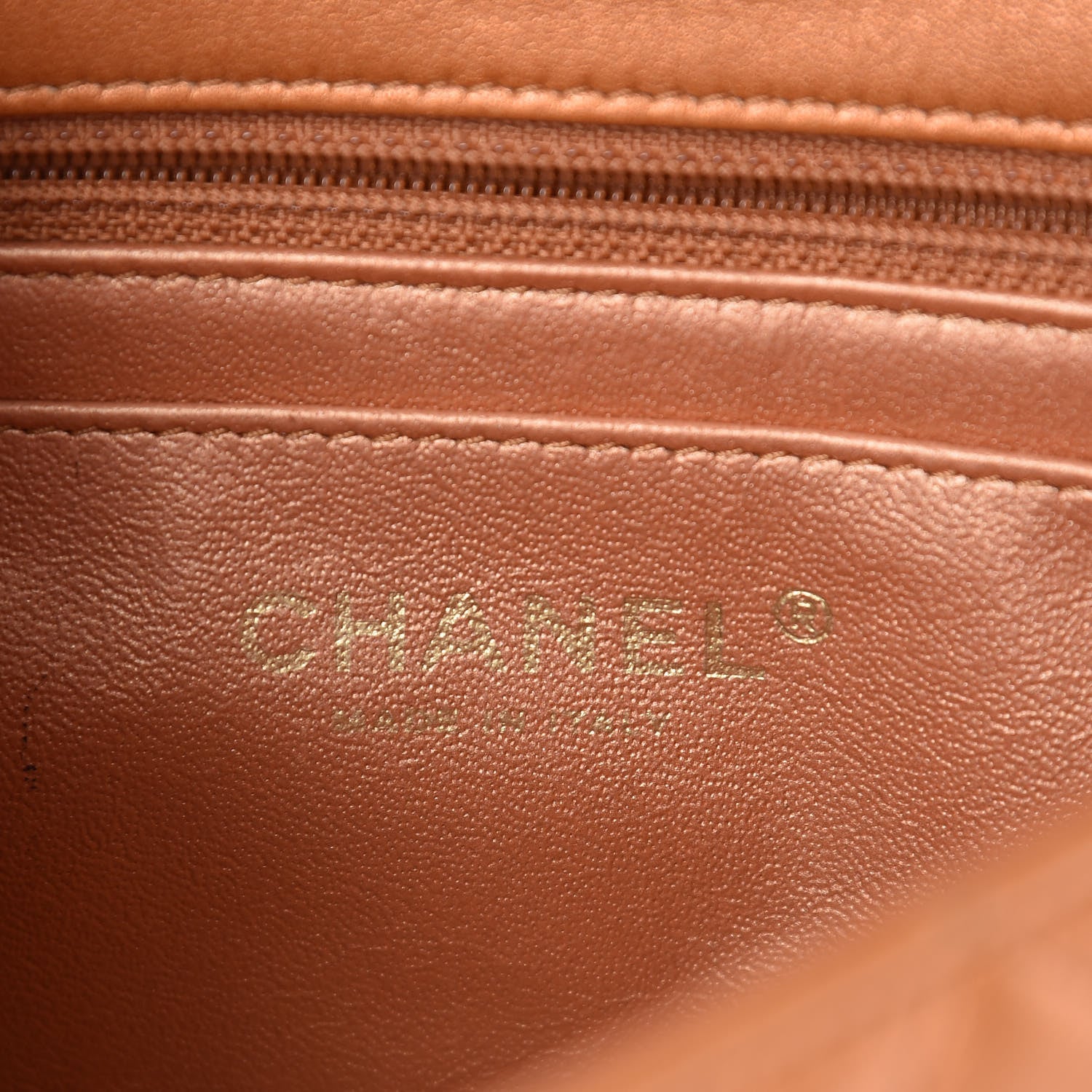 Chanel Metallic Lambskin Quilted Mini Rectangular Flap Copper 6 of 15