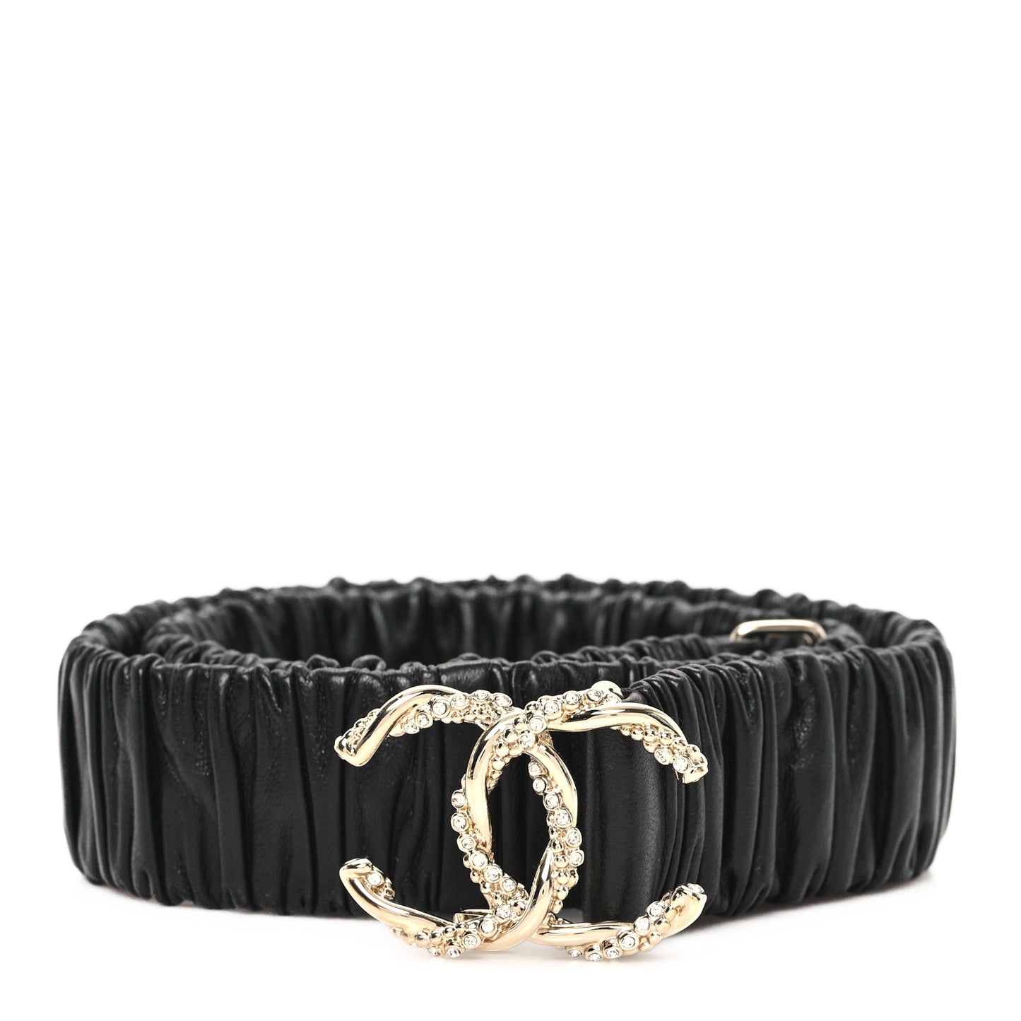Lambskin Crystal CC Belt 85 34 Black