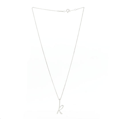 Tiffany Sterling Silver Elsa Peretti Letter K Pendant Necklace 3 of 5