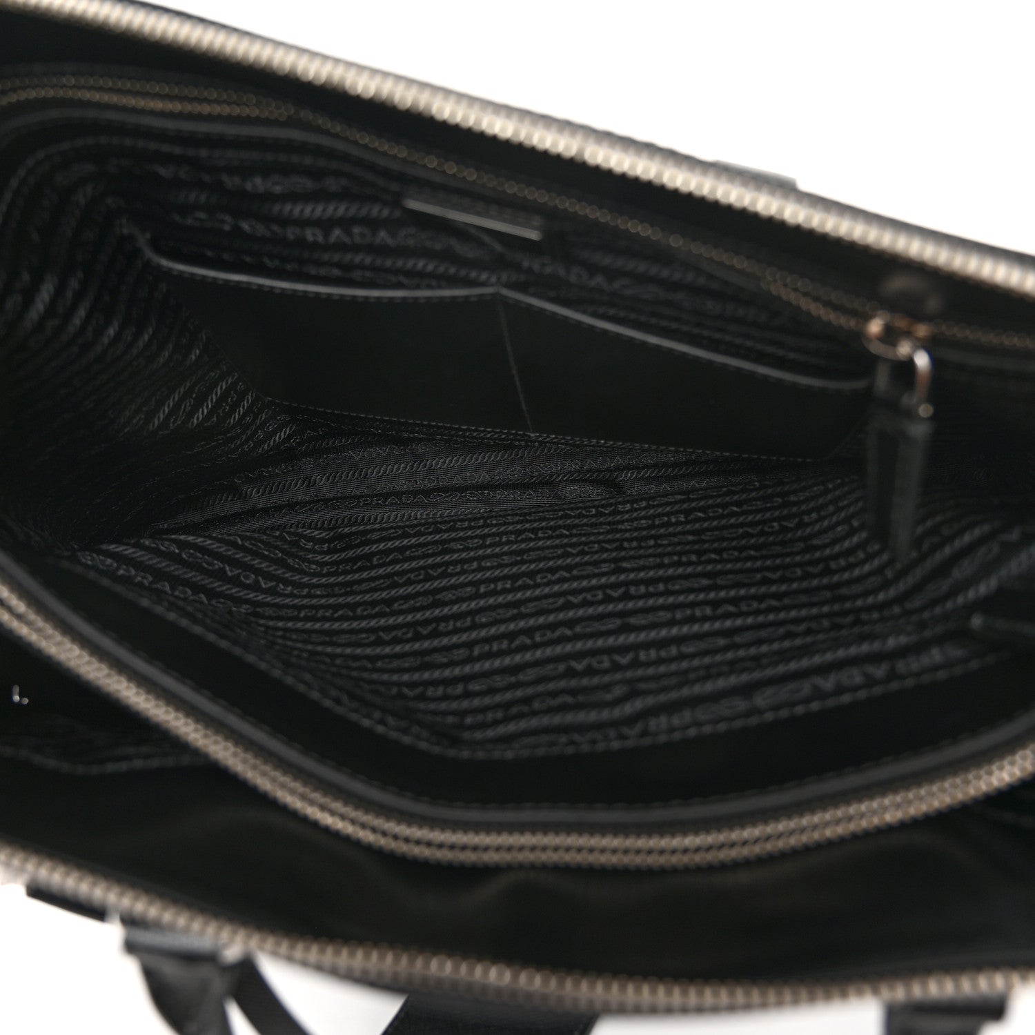 Prada Saffiano Travel Briefcase Black 5 of 11