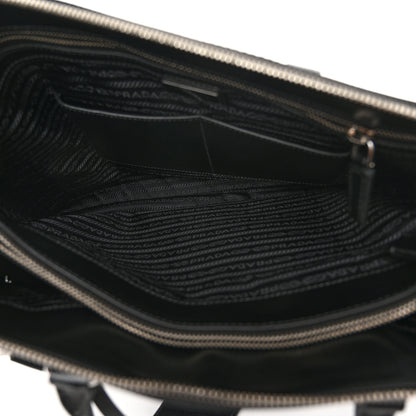 Prada Saffiano Travel Briefcase Black 5 of 11