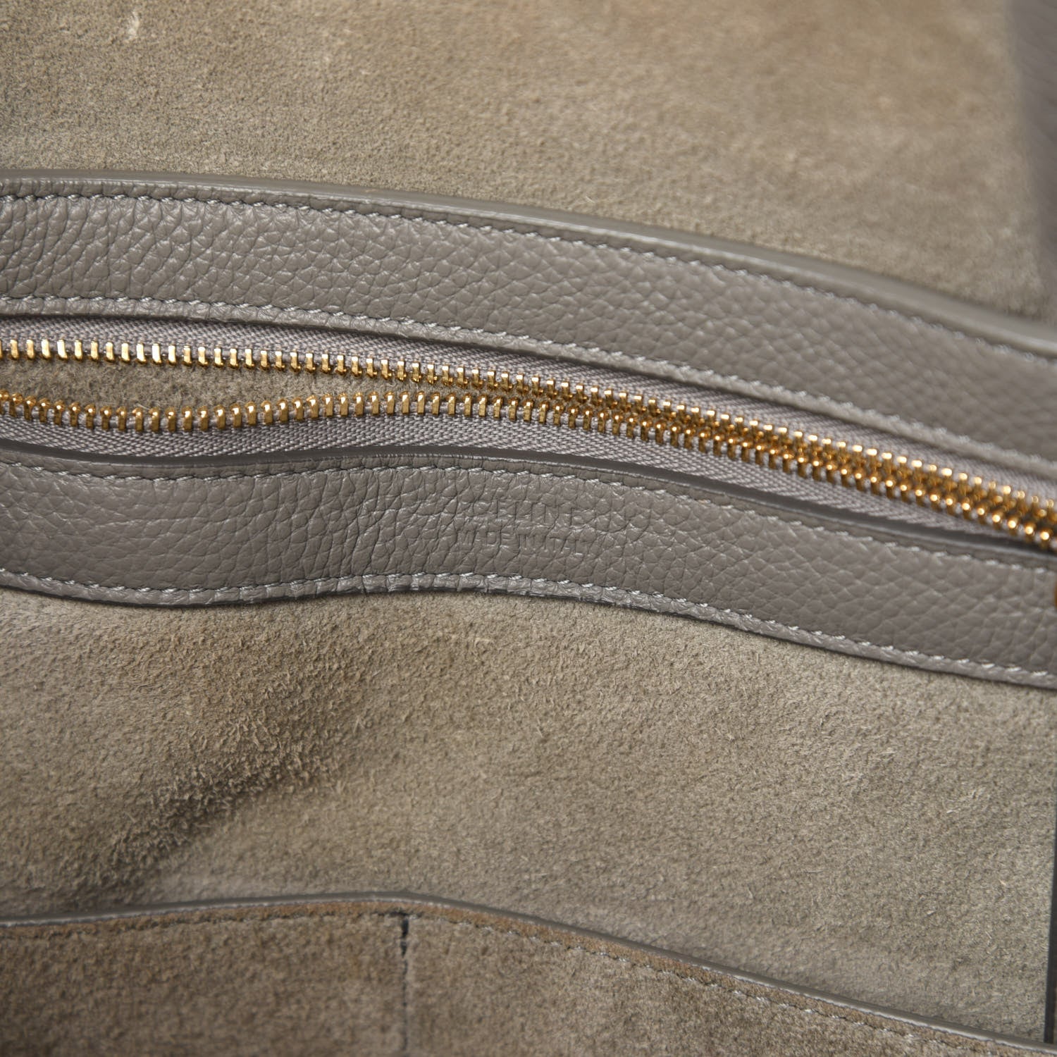 Celine Soft Grained Calfskin Small Belt Cabas Phantom Grey 8 of 12