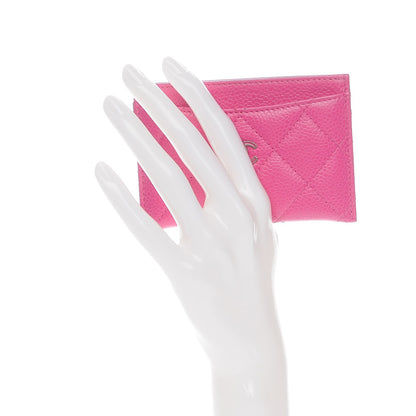 Chanel Caviar Quilted Card Holder Pink 2 of 8