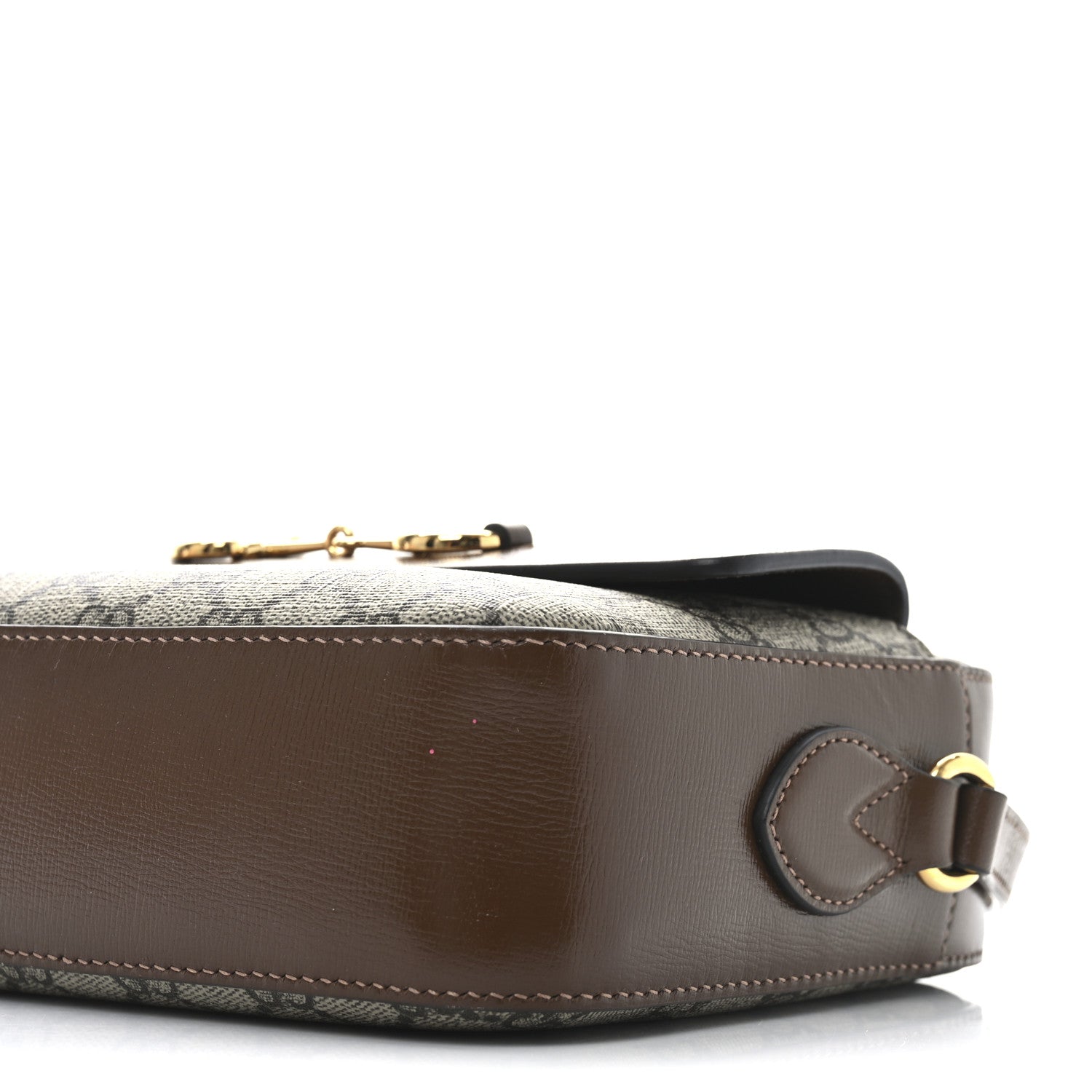 Gucci GG Supreme Monogram Small Horsebit 1955 Shoulder Bag Beige Brown Sugar 19 of 21