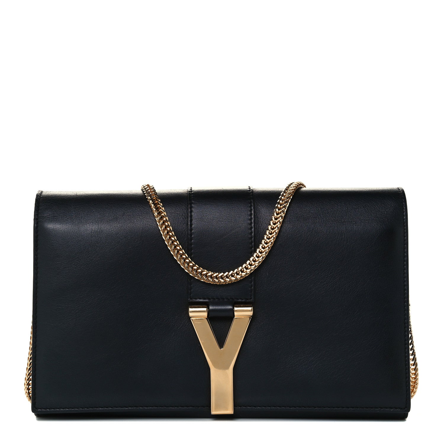 Saint Laurent Calfskin Classic Y Ligne Chain Wallet Black 1 of 10