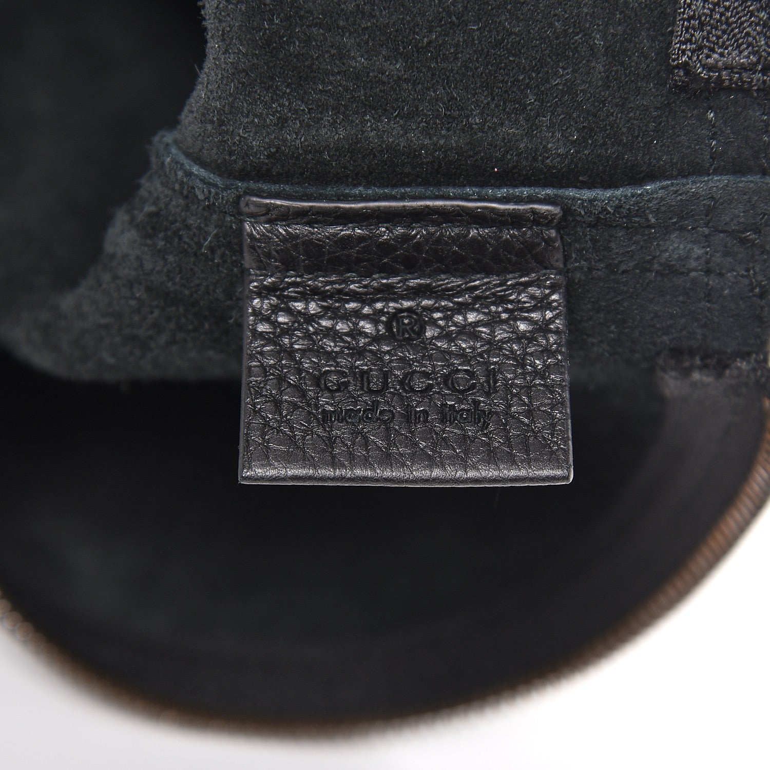Gucci Pebbled Calfskin Medium Logo Portfolio Clutch Black 6 of 7