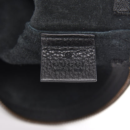 Gucci Pebbled Calfskin Medium Logo Portfolio Clutch Black 6 of 7