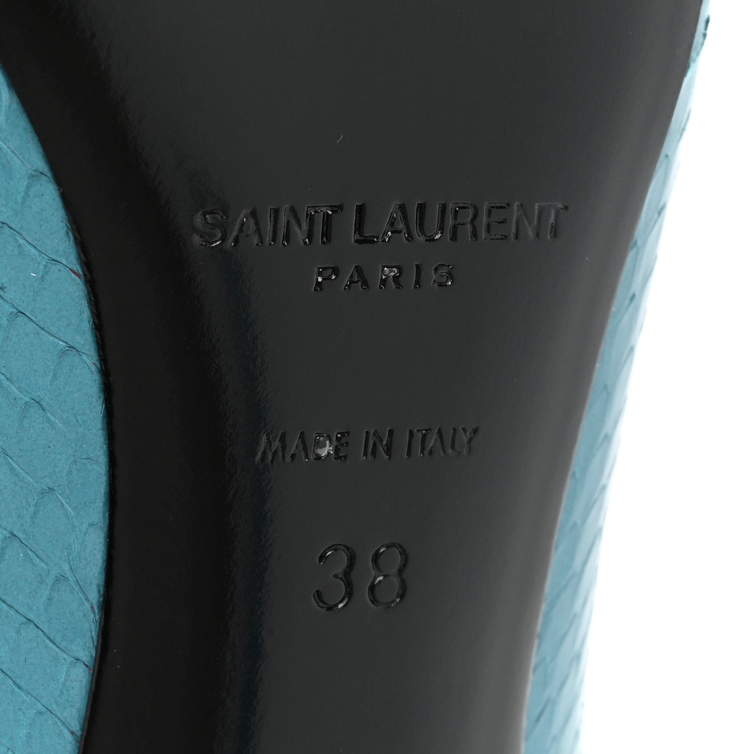 Saint Laurent Ayers Zoe 105 Pump 38 Water Marine 6 of 11