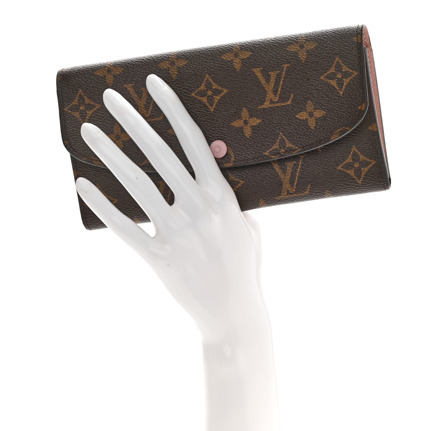 Louis Vuitton Monogram Emilie Wallet Rose Ballerine 3 of 14