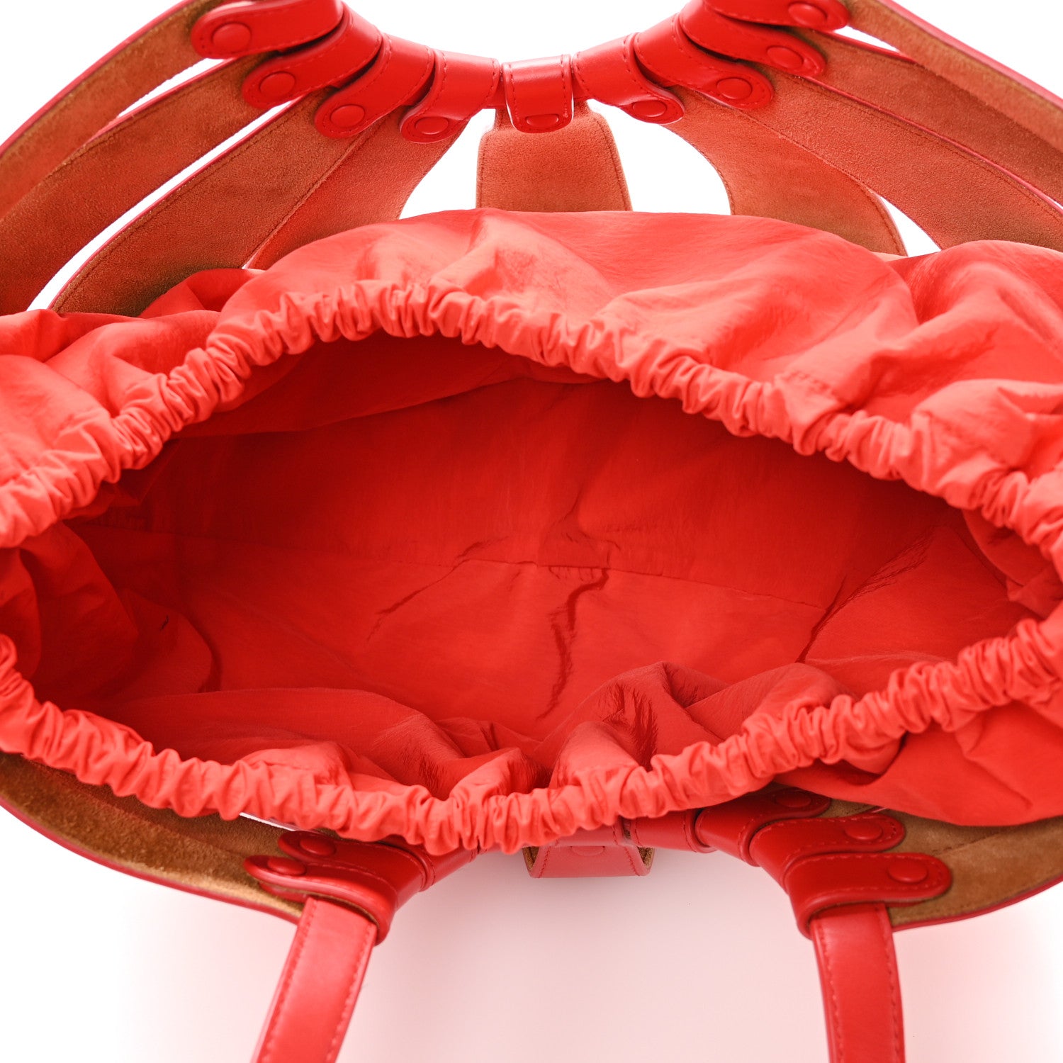 Bottega Veneta French Calfskin Shell Bag Chili Tomato 4 of 8