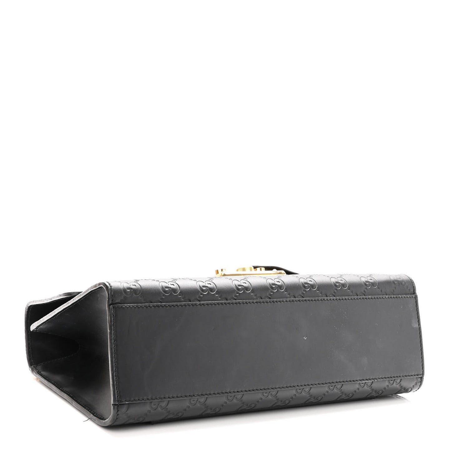 Guccissima Medium Padlock Shoulder Bag Black