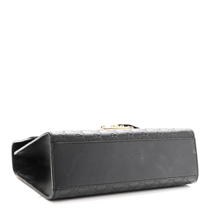 Gucci Guccissima Medium Padlock Shoulder Bag Black 4 of 15