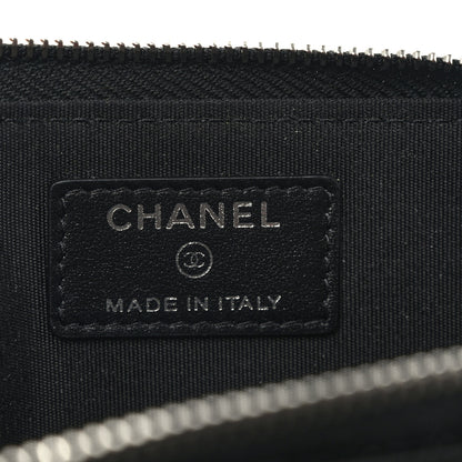 Chanel Caviar Camellia Embossed Key Holder Case Black 6 of 8