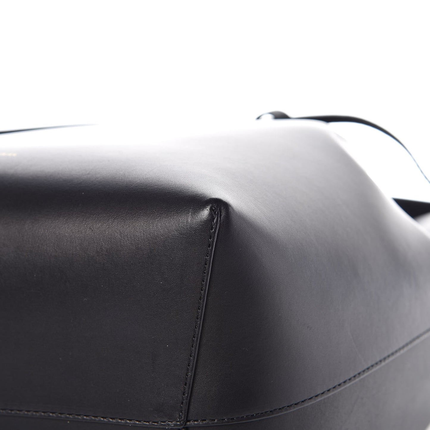Vegetable Tanned Calfskin Bucket Bag Black Oro