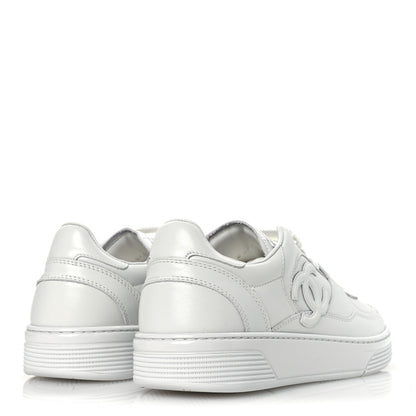 Chanel Calfskin Womens CC Sneakers 40.5 White 5 of 11
