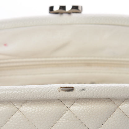 Chanel Caviar Quilted Timeless Clutch White 8 of 14