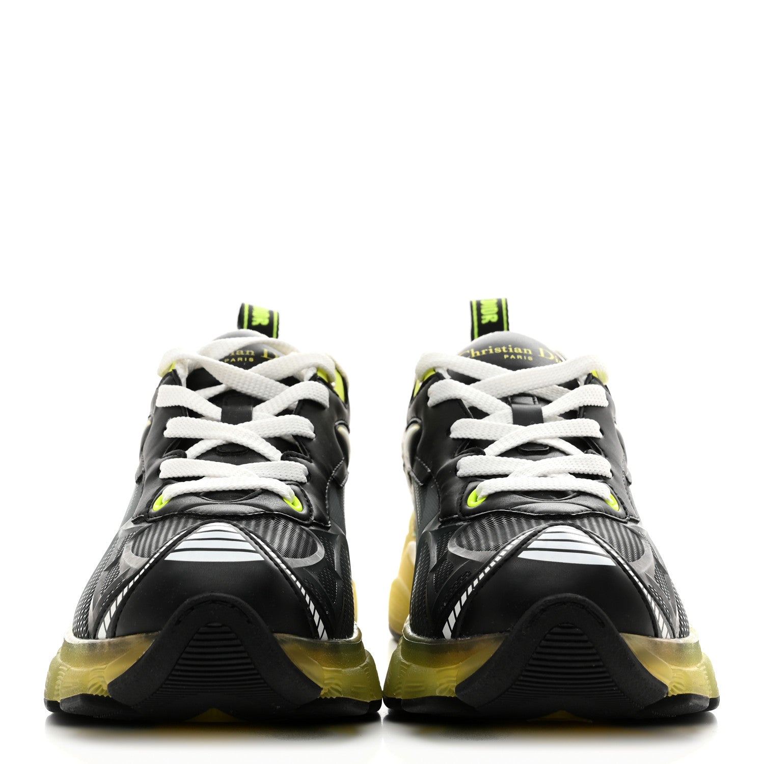 Christian Dior Matte Technical Fabric Mesh Dior Vibe Sneakers 38 White Yellow 3 of 8