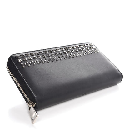 Gucci Calfskin Studded Zip Around Wallet Black 4 of 8