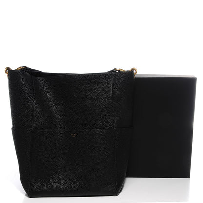 Celine Goatskin Sangle Bucket Bag Black 5 of 8