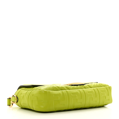 Fendi Nappa FF 1974 Embossed Baguette Wasabi 4 of 9
