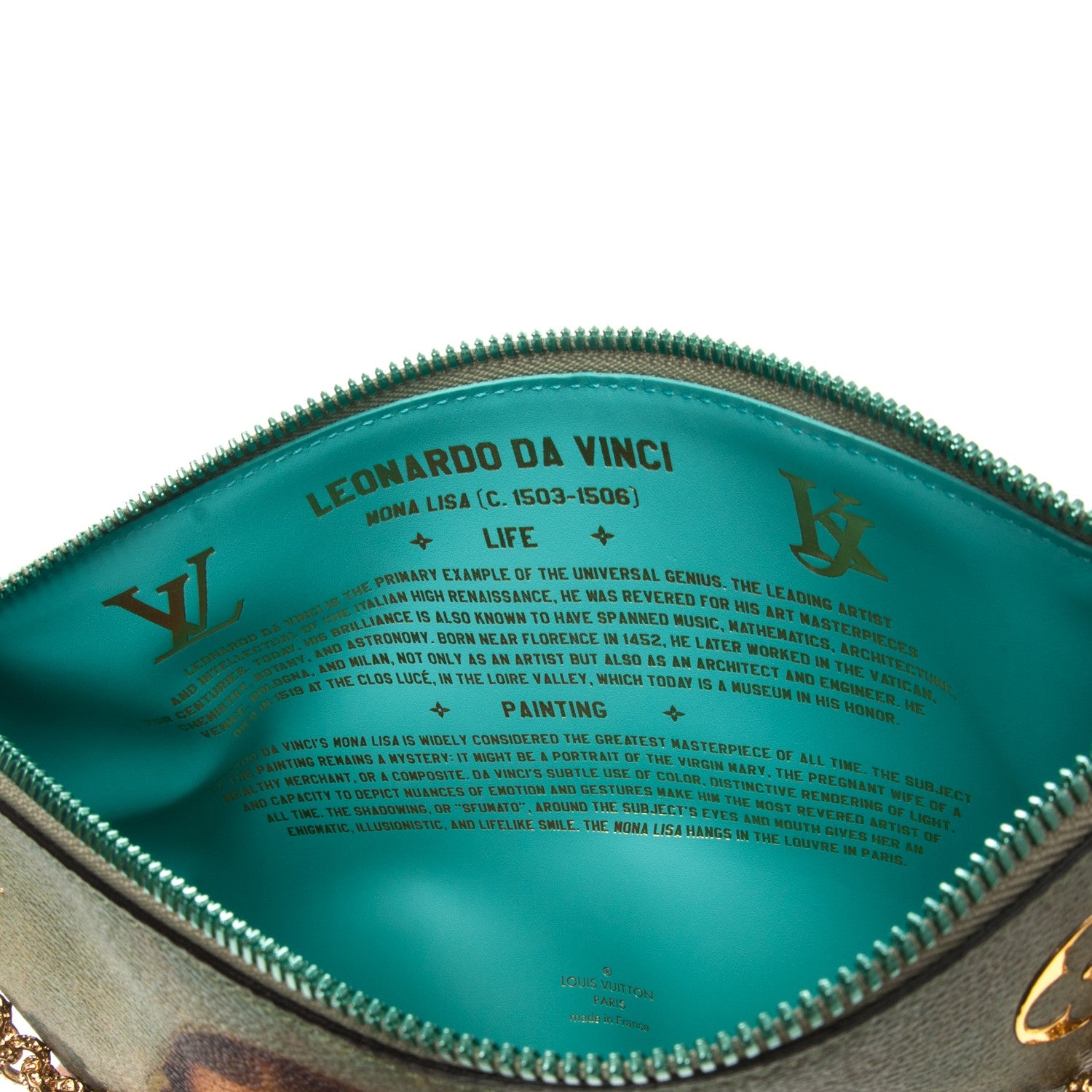 Louis Vuitton Masters Da Vinci Pochette Clutch Vert D’eau 15 of 16