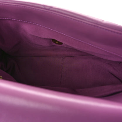 Chanel Goatskin Quilted Large Chanel 19 Flap Purple 5 of 10