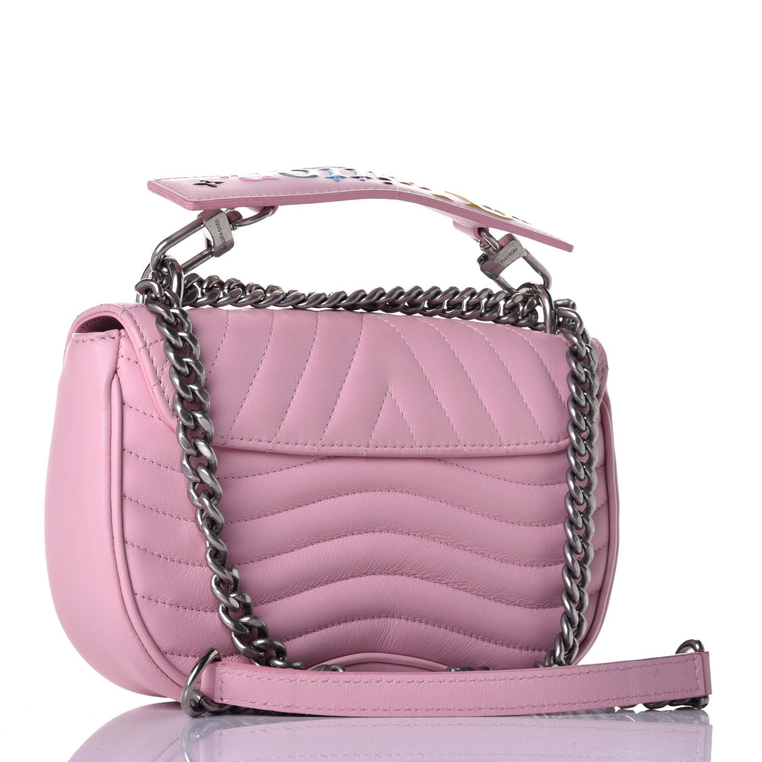 Louis Vuitton Calfskin New Wave Chain MM Rose Clair 3 of 11