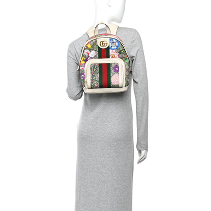 Gucci GG Supreme Monogram Flora Web Small Ophidia Day Backpack White 2 of 13