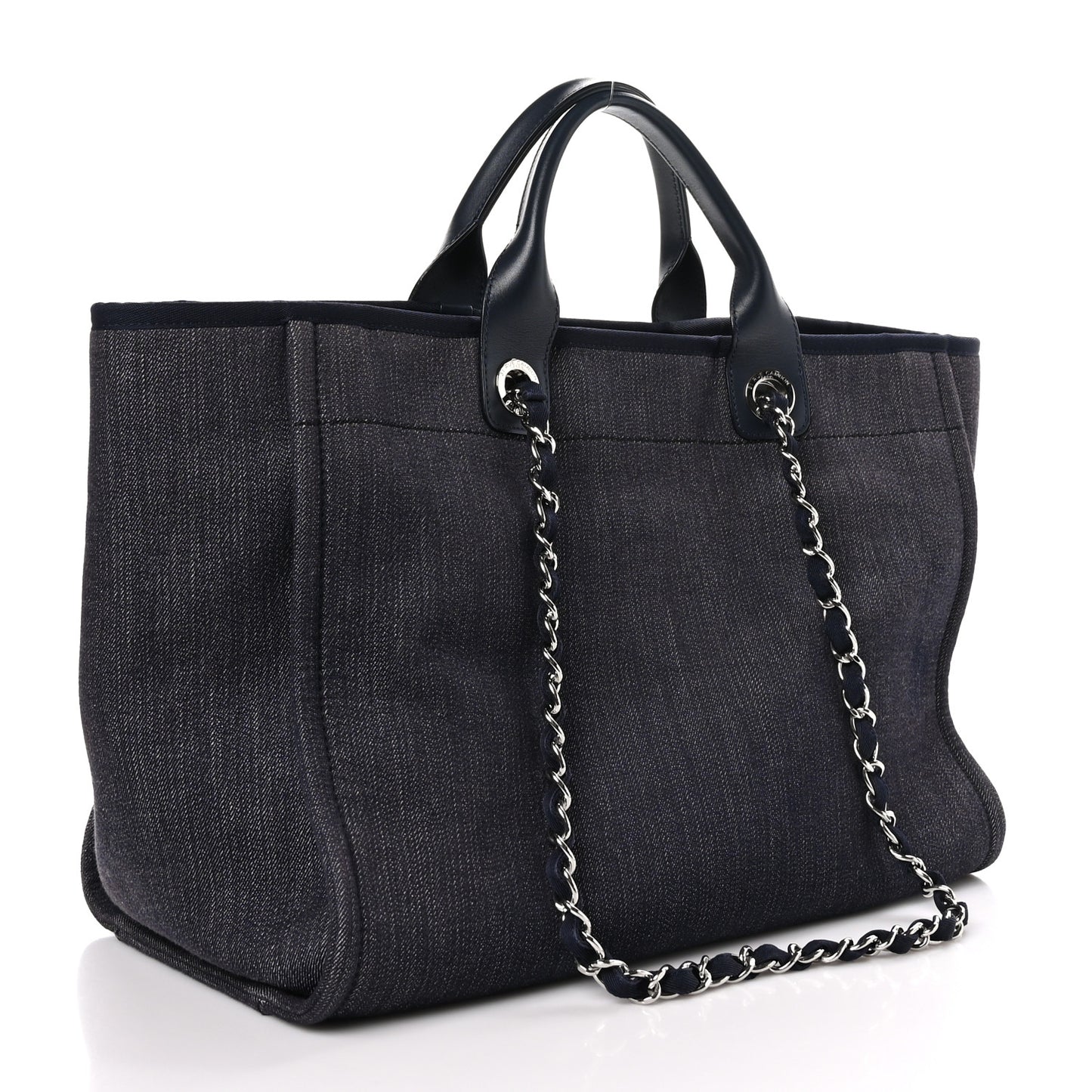 Denim Large Deauville Tote Dark Blue